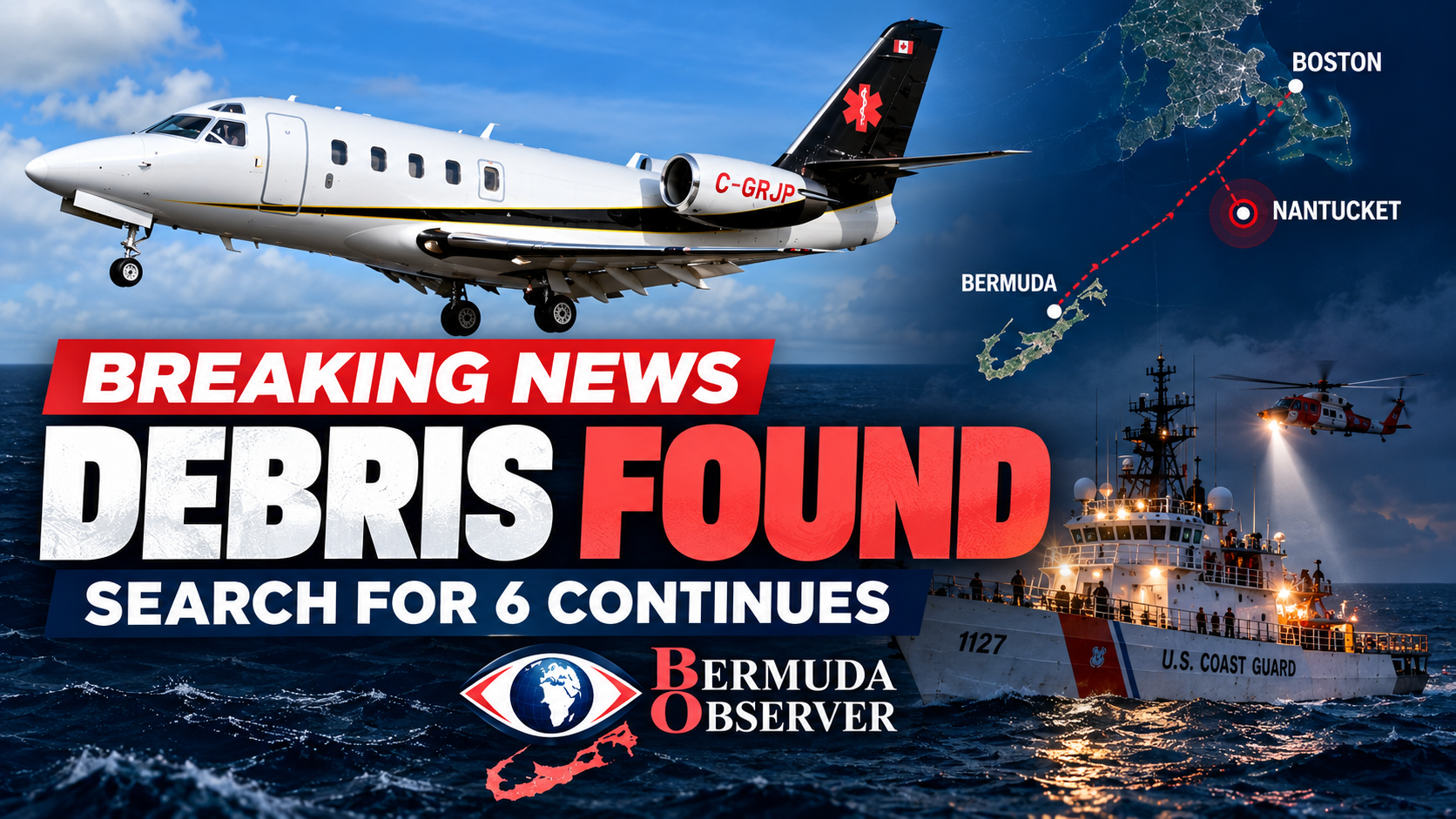 Breaking news: debris found, search continues for C-GRJP — recovery teams examine possible wreckage from the missing Gulfstream G100 air ambulance